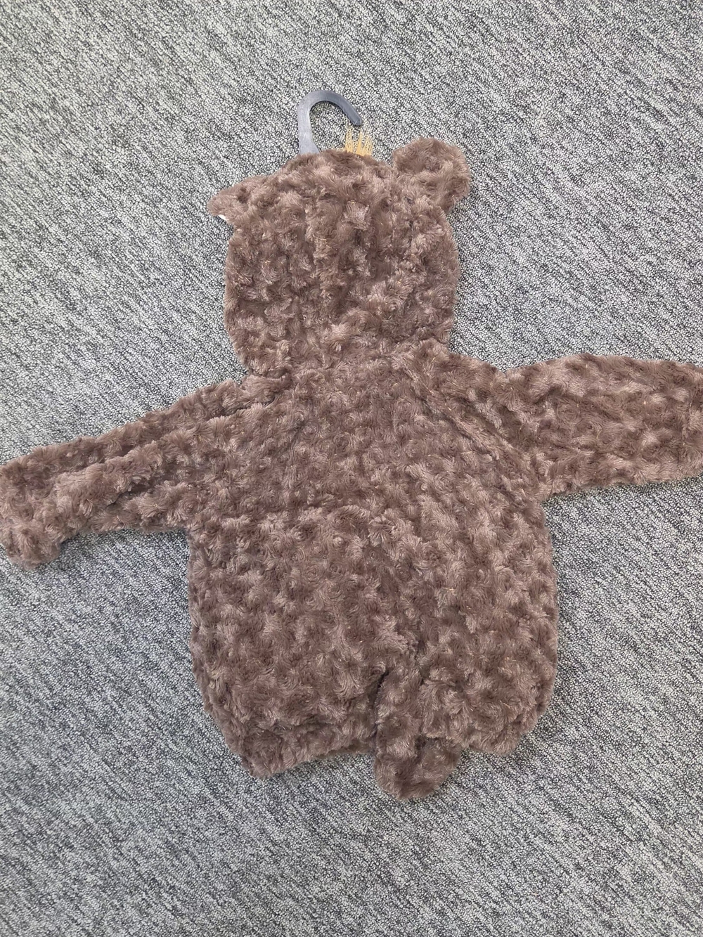 12-18 Month Baby Monkey Plush Hallowewn Costume Hoodie - Brown & Cream - Picture 8 of 8